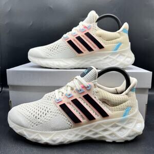 NEW Adidas Ultraboost Web DNA Women's Sneakers Size 8.5 Shoes Beige Blue GX2131